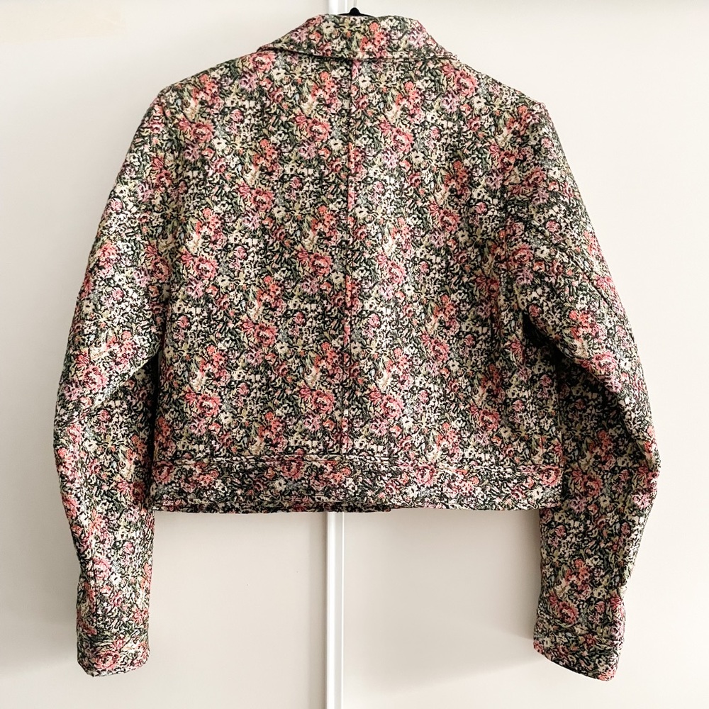 Aritzia Sunday Best Pink Green Floral Tweed Jacket - Picture 12 of 15